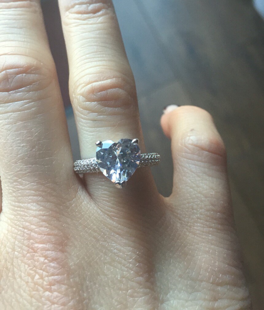2.32 Carat Heart Shaped Natural Diamond Engagement Ring – Happy
