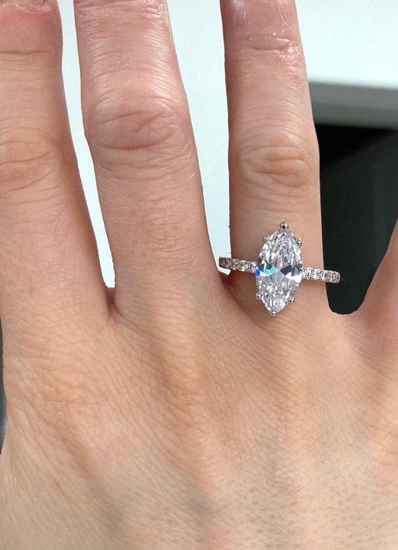 Buy Large Marquise Engagement Ring Beautiful Diamond Engagement
