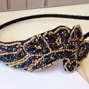 Flapper headband Gatsby 1920s headband art deco headband