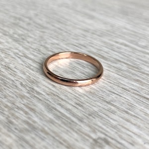 Rose Gold Thin Stackable Ring Minamalist Plain Wedding Band Stacking Ring stacking dainty ring various sizes