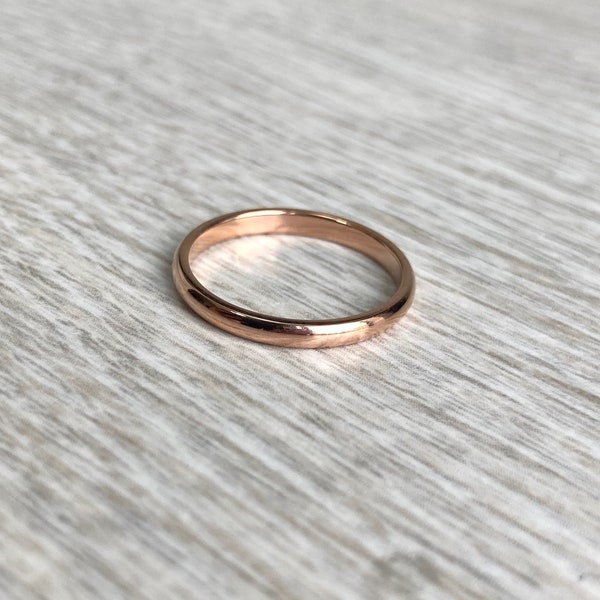 Rose Gold Thin Stackable Ring Wedding Band Stacking Ring stacking dainty ring various sizes
