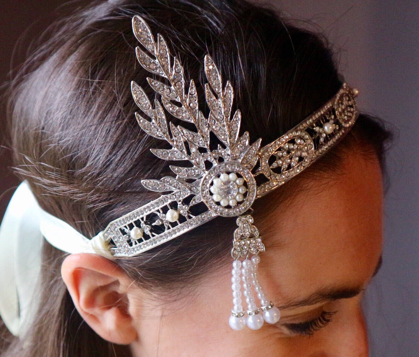 Flapper DAISY GREAT GATSBY 1920s Headband Tiara Hairband - Etsy Ireland