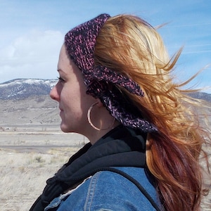 PDF PATTERN - Wind Valley Headband Bandana, (one size fits all): BEGINNER Tunisian Crochet  Digital download Pattern