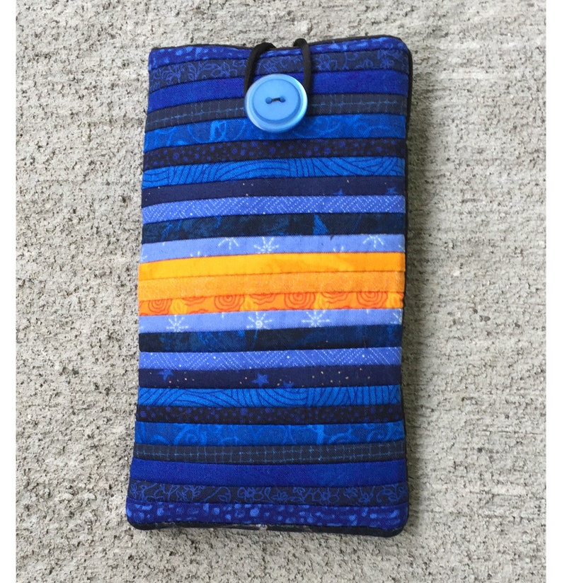 Quilted phone case. 4x7 inches. Soft phone pouch. Quilted Etsy