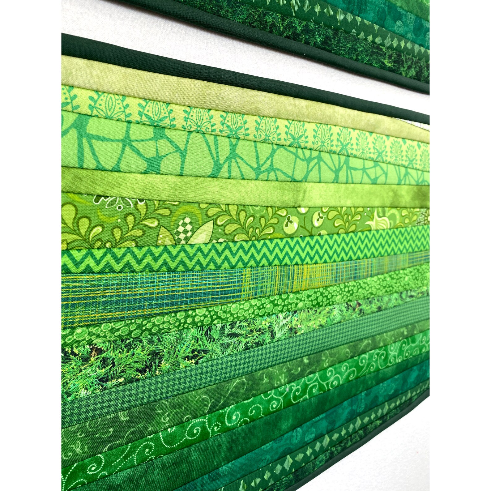 Two Quilted Green Placemats. 13 by 19 Inches. Washable Mats as Etsy