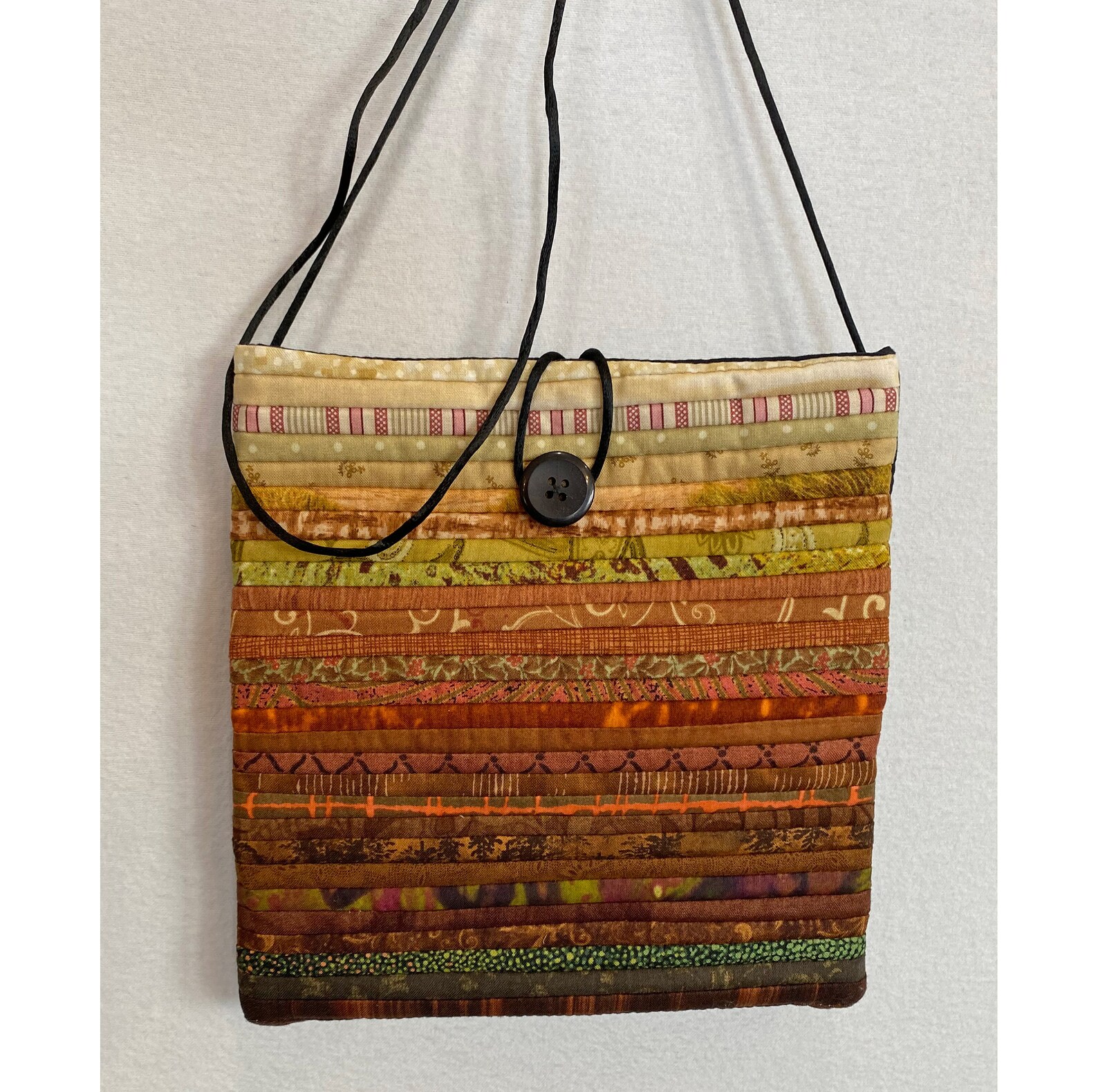 Brown - Handcrafted Quilted Handbag 14