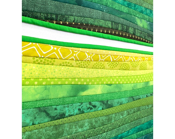 Two Quilted Green Placemats. 13 by 19 Inches. Washable Mats as Dining