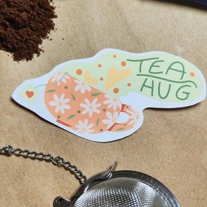 Adesivo Autunnale Carino Tazza di tè Adesivo Kawaii Autunno planner Adesivo Cozy per bullet Journal Adesivo Aesthetic L’ora del tè cute