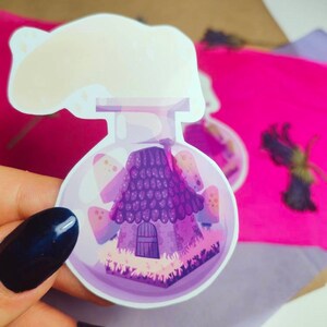 Adesivo Magico Strega Adesivo Carino Illustrato Decorazione per planner Adesivo Pastello Kawaii Adesivo Strega Magia per bullet journal