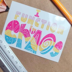 Adesivo Carino ADHD Adesivo Salute Mentale Carina Adesivo Regalo Adesivo Neurodivergent Positività Corpo Illustrazione Adesivo Carino DSA