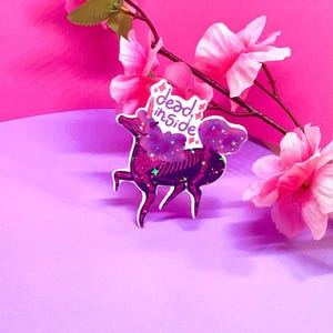 Unicorno Scheletro Adesivo con Frase Adesivo Carino Scheletro Adesivo Vinile Brillantinato Regalo Unicorno Adesivo Unicorno Glitter Kawaii