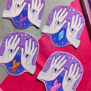 Adesivo Strega Carino Illustrazione Strega Adesivo Cristallo Kawaii Adesivo Magico per planner Adesivo Strega per bullet journal Adesivo