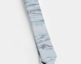 Unique Wedding Tie, Choose Your Own Colors, Marble Tie, Custom Wedding Tie, T3