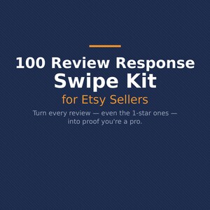 100 Etsy-mallar för recensionssvar | Professionella svarsskript (PDF + textfil)