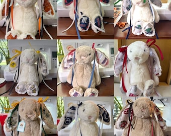 Custom College Bunny Jellycat  Dorm Decor/ Graduation Any College  TIKTOK Trending!