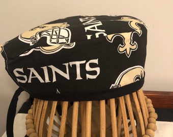 New Orleans Saints Scrub Cap: Reversible Who Dat Surgical Cap