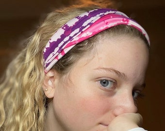 Soft Yoga Jersey Headbands, Stretch hair bands, Elastic Head Wrap, BOHO Extra Wide Headband