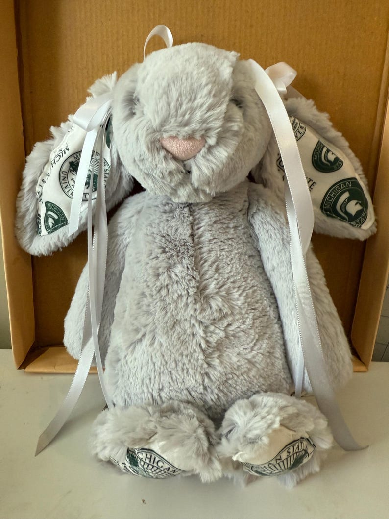 Custom College Bunny Jellycat Dorm Decor/ Graduation Any College TIKTOK ...