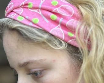 Tennis Headband: Lycra Stretch, Adjustable, Extra Wide BOHO Style