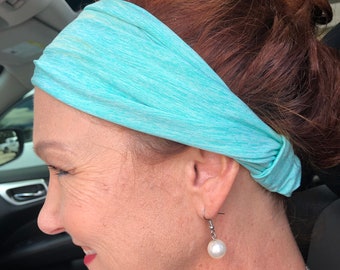 Jersey Headbands, Stretch hair bands, Elastic Head Wrap, BOHO Extra Wide Headband