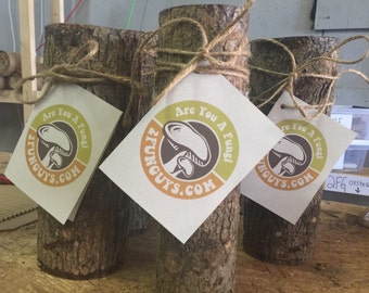 12" Shiitake Mushroom Log   4"-6" diameter Grow your own Shiitake Mushrooms at Home  Organic Fresh