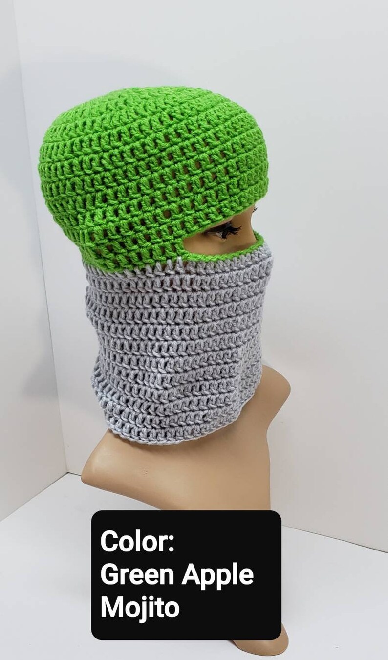 Ski Mask, Balaclava Gaiter Hat, Crochet Beanie, Unisex Hat, Mens Hat
