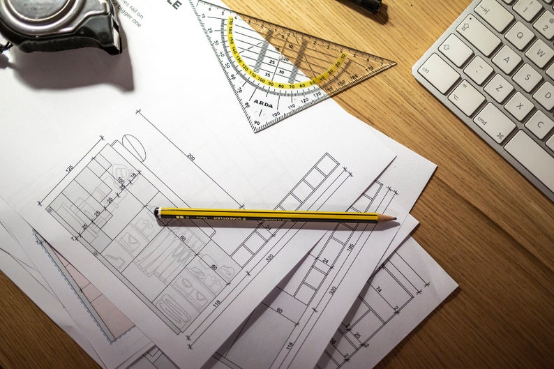 Custommade Loft Bed Blueprint, Tiny Apartment Furniture Plan, Modern