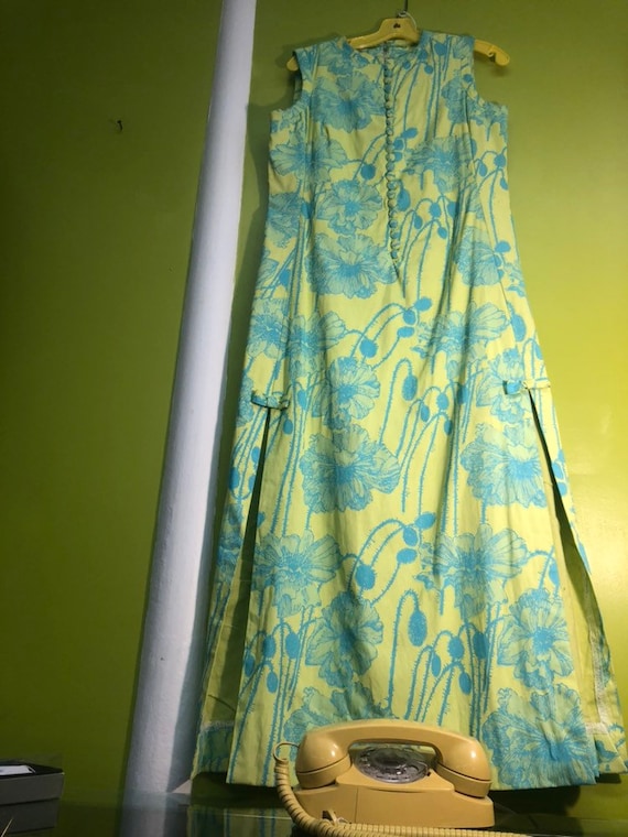 1960s Lilly Pulitzer Maxi Dress with Side Slits