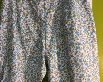 Short Rockabilly Blue Floral du début des années 60