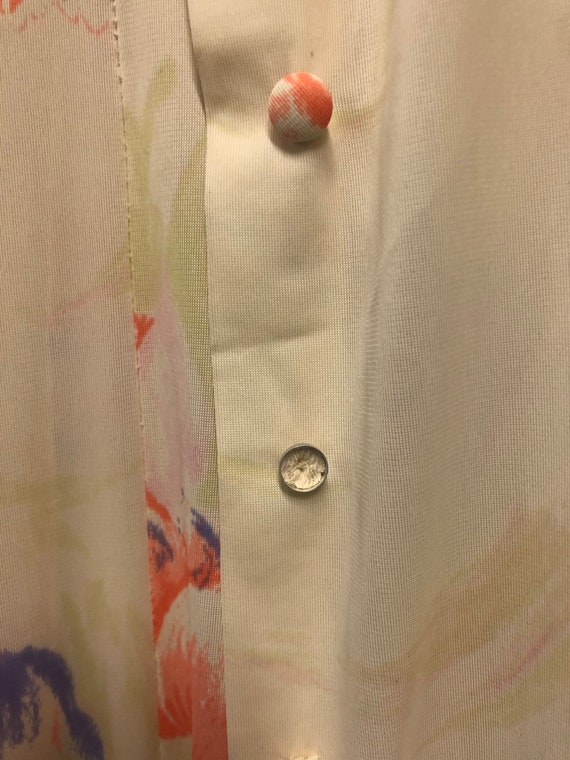 1970s Feather Print John Kloss Halter Dress