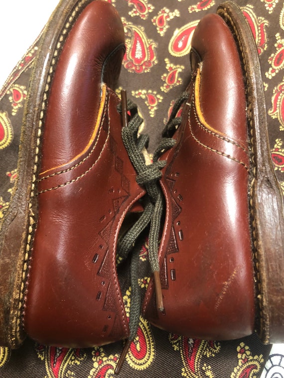 1950s Tooled Leather Boys Oxford by Storkline! - image 7