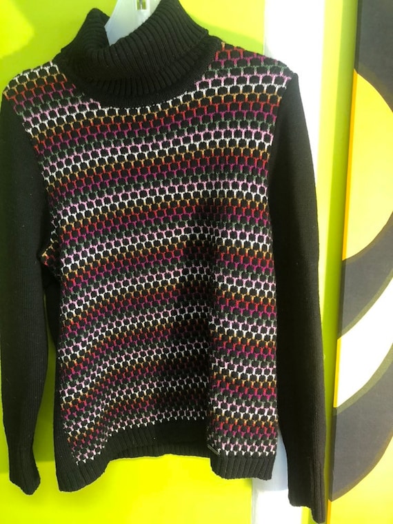 1980s Austrian Geiger Turtleneck Ski Sweater