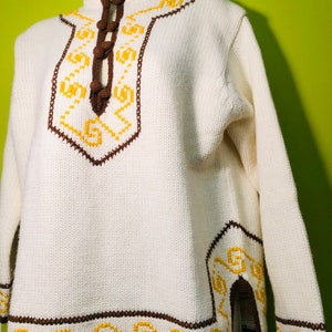 1970s Boho Scandinavian Style Ski Sweater
