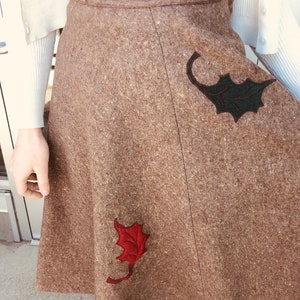 1950s Wool Felt Leaf Novelty Skirt image 2