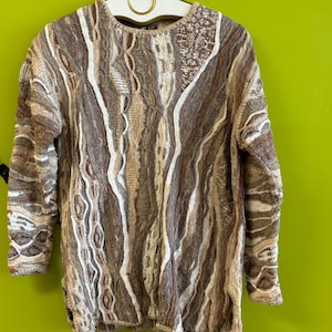 Rare Vintage 80s Coogi Classic 3D  Linen Cotton Sweater