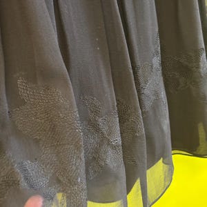 Vintage 90s Adrianna Papell Black Chiffon Cocktail Dress LBD bild 13