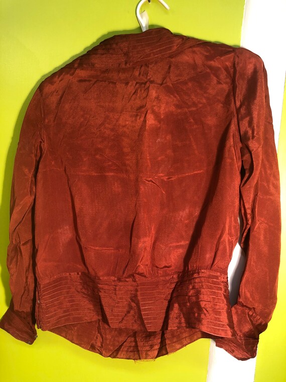 Art Deco Vintage 1920s Silk Midi Blouse - image 2
