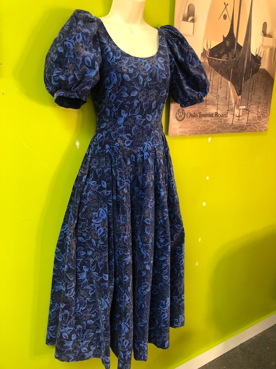 Robe Jane Ashley Taille M - Imprimé Fleuri Bleu - Occasion En Très Bon état