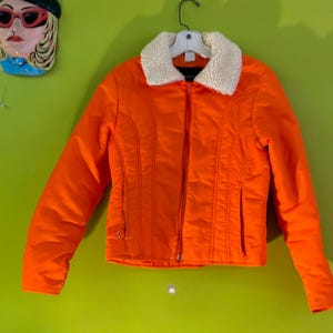 Vintage 1970s Bright Orange Ski Jacket by Aspen