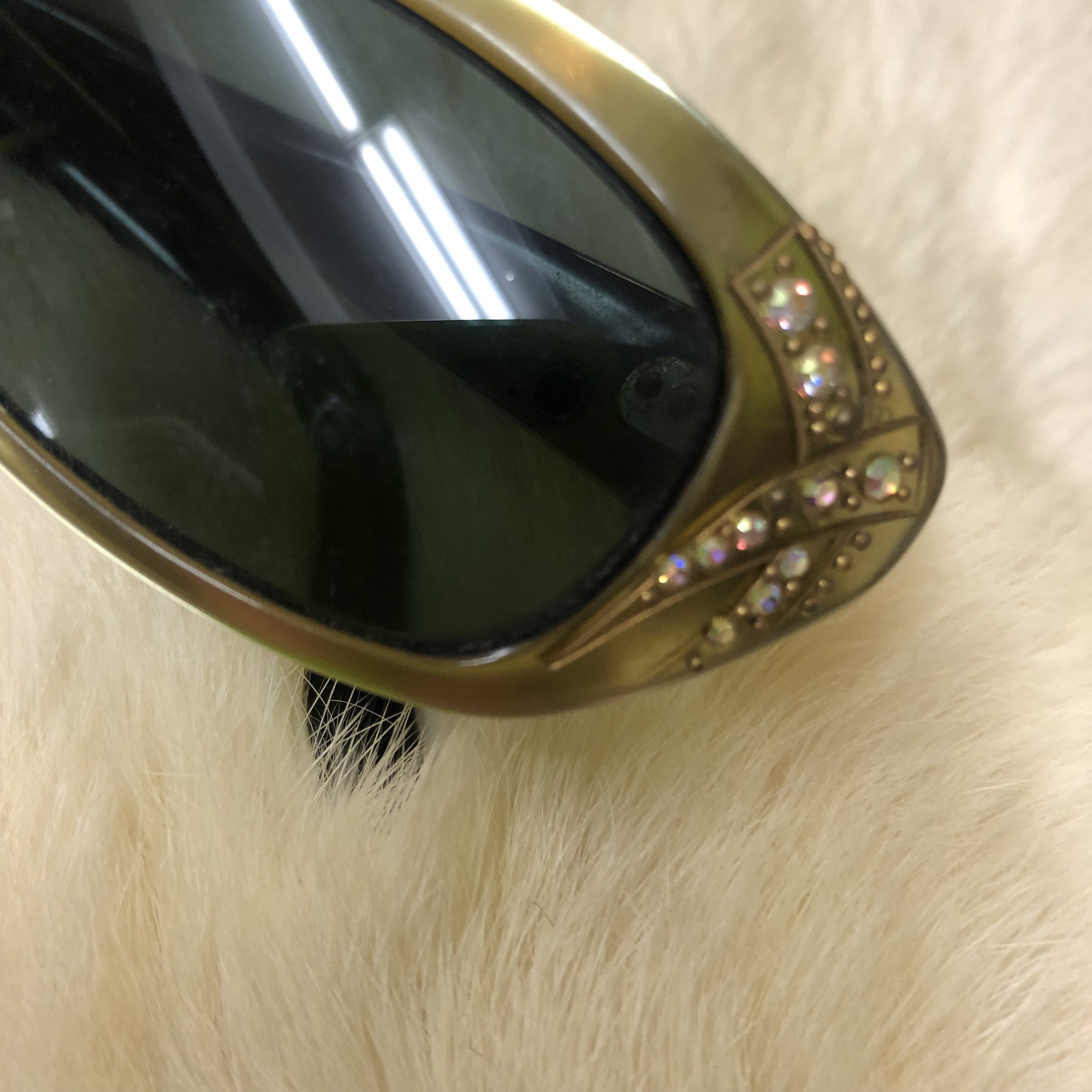 Vintage Rare 1950s Rhinestone Cat Eye Sunglasses Made in  display picture 1