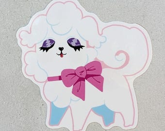Retro Fancy Doggie Vinyl Sticker