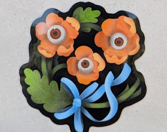 Seeing Flower Vinyl Sticker