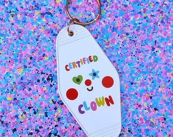 Certified Clown - Retro Hotel Keychain