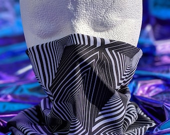 Black and White Trippy Bandana