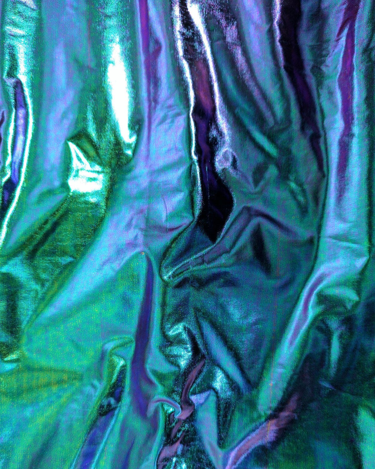 Seamless Blue Green Holographic Iridescent Festival Bandana | Etsy