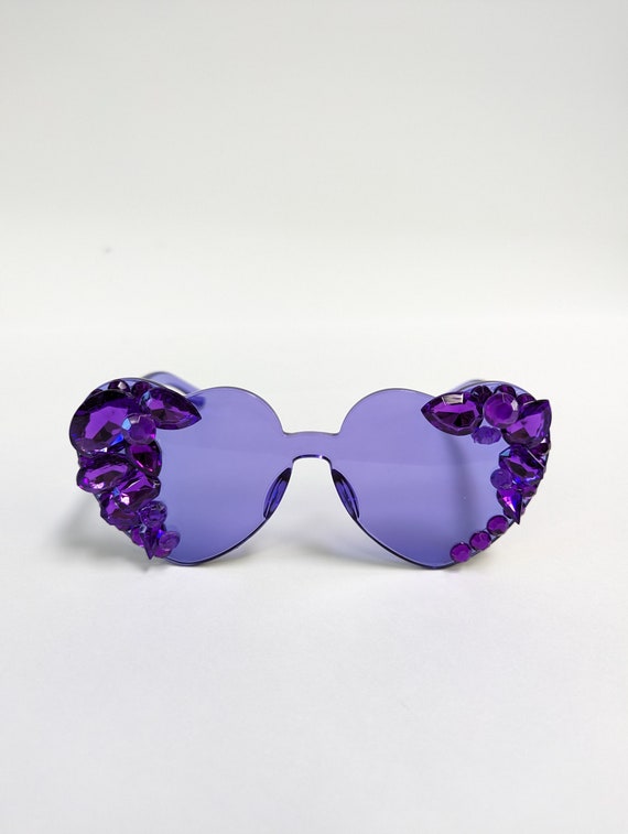 Elegant Purple Sunglasses with Rhinestone Accents Amazon.com: LVIOE Polarized Sunglasses for Women, Rhinestone  main image 4