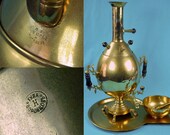 RARE Antique Imperial Russian Russia MUR MERELIZ Vorontsov Easter Egg Brass Samovar Teapot Tray Honey Bowl Set Gift for collector
