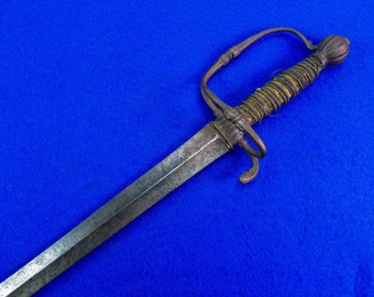 Antique 17 Century French France Germany German Engraved Rapier Sword Gift for Him Gift for collector Home Decor Military Decor
