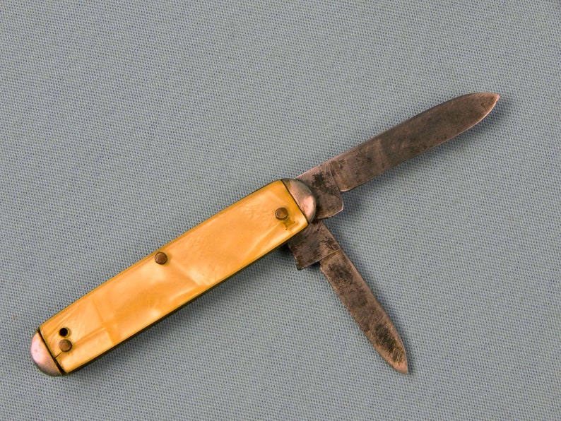 Vintage US Kent NY City 2 Blade Folding Pocket Knife Gift for Etsy