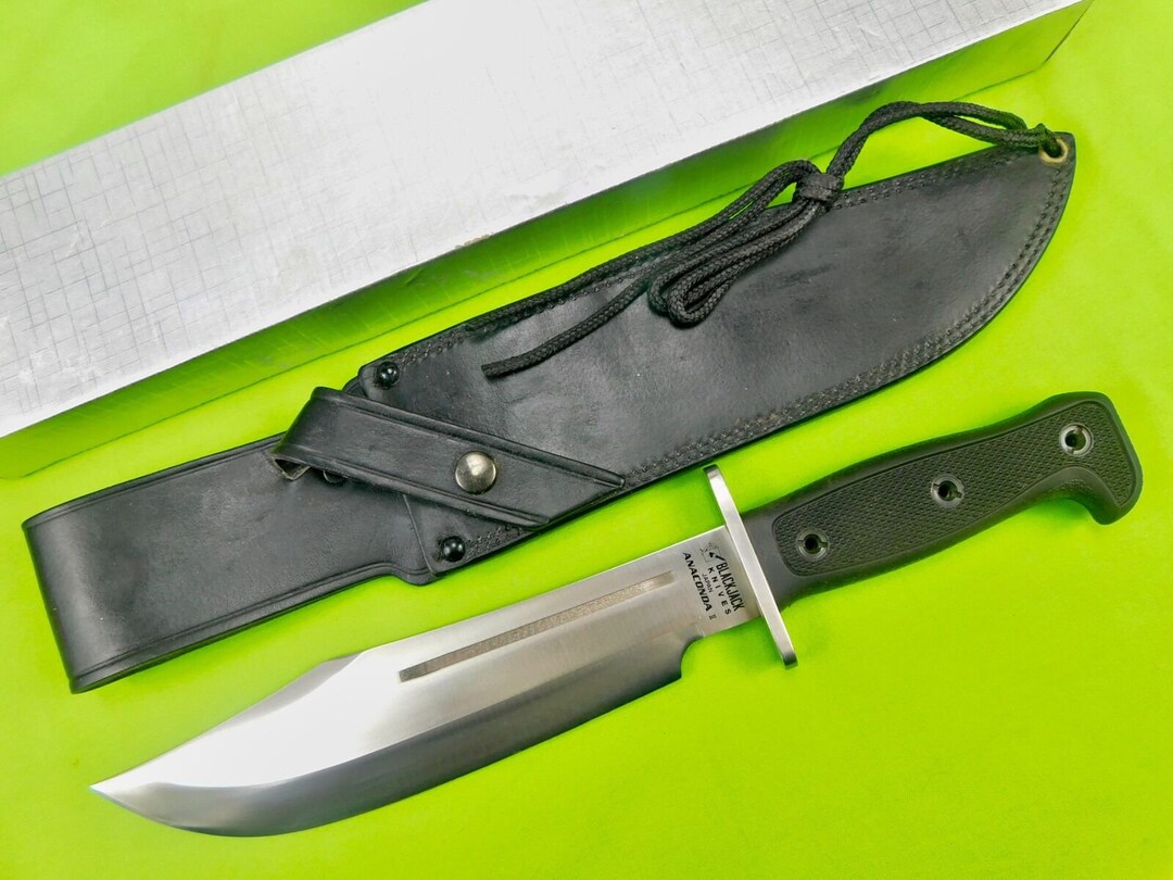 Vintage US Blackjack Japan Made Anaconda II Large Bowie Knife Etsy